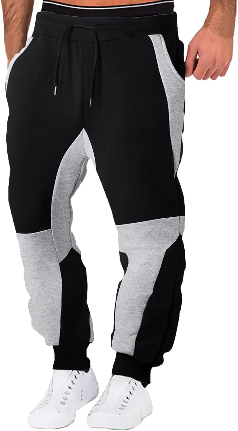 Cargo Pants for Men Relaxed Fit Pockets Mens Heavyweight Sweatpants Fleece Lined Cargo Pants Elastic Waist Drawstring