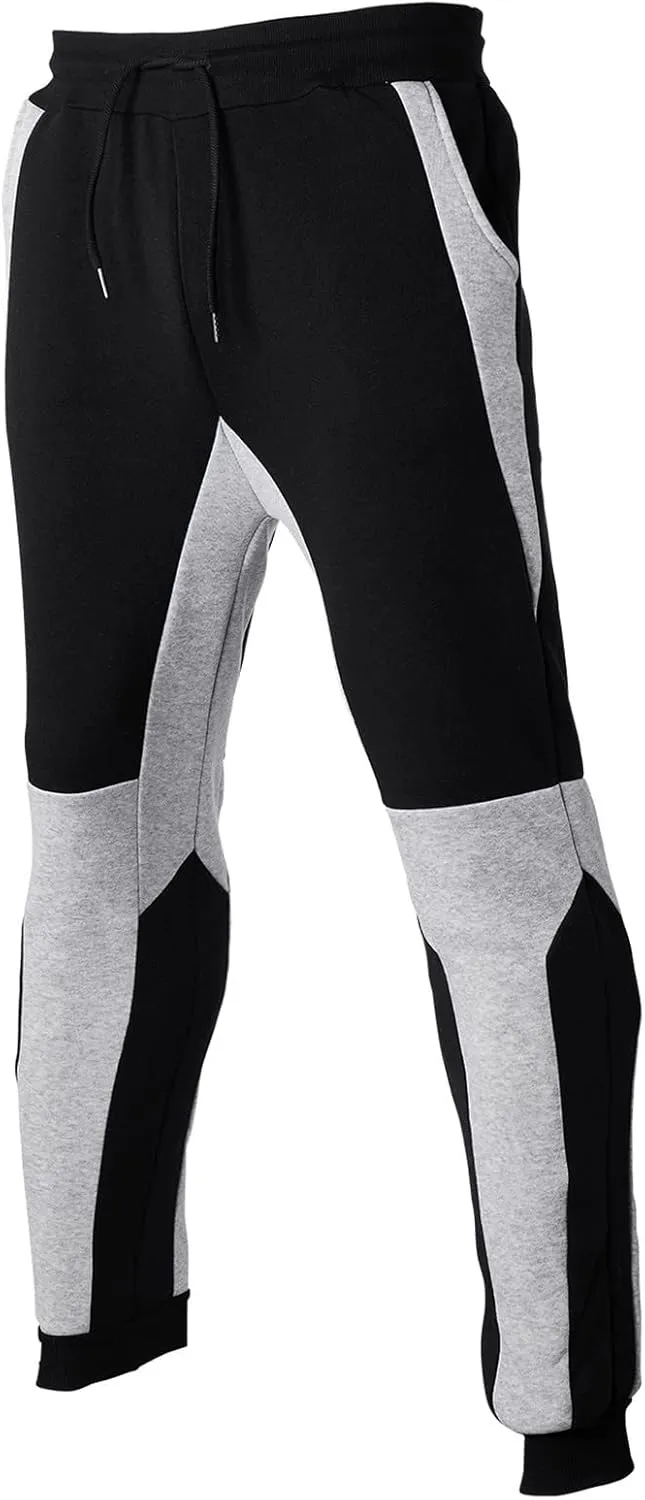 Cargo Pants for Men Relaxed Fit Pockets Mens Heavyweight Sweatpants Fleece Lined Cargo Pants Elastic Waist Drawstring