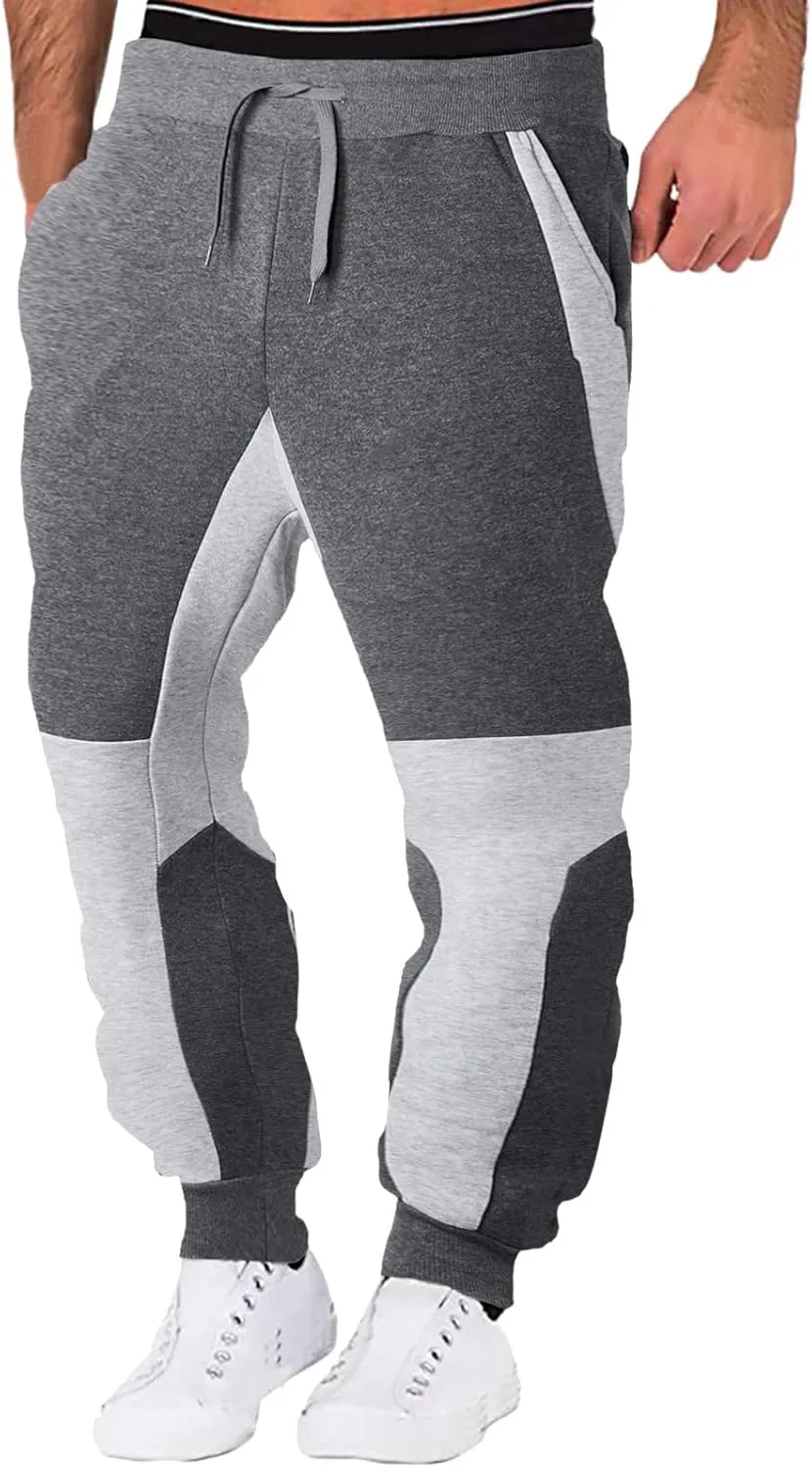 Cargo Pants for Men Relaxed Fit Zipper Pockets Running Athletic Workout Pants Tapered Sweatpants for Men Golf Track