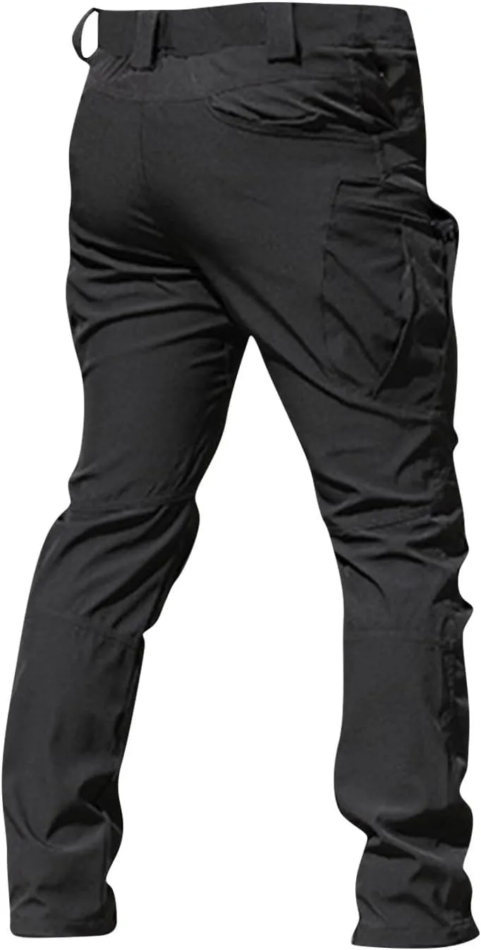 Cargo Pants for Men Stretch Tactical Pants Multi Pockets Hiking Pant Water Resistant Ripstop Relaxed Fit Trousers