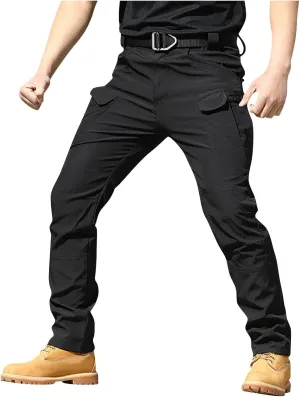 Cargo Work Pants for Men Pockets Fashion Y2K Pants Baggy Ripstop Stretch Casual Pants Relaxed Fit Tactical Trousers