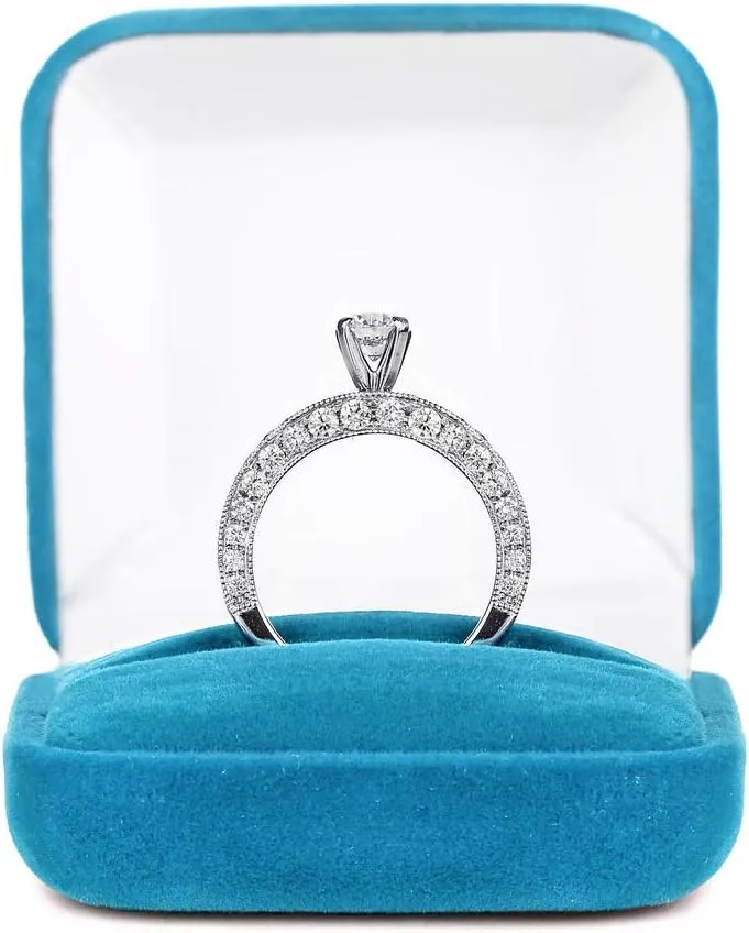 Certified 5 Stone Diamond Ring Studded with 48 Round Natural Diamond in 14k White/Yellow/Rose Gold Wedding Ring for Women | Bridal Ring for Her | Anniversary Ring for Couple (0.45 Ct, IJ-SI)