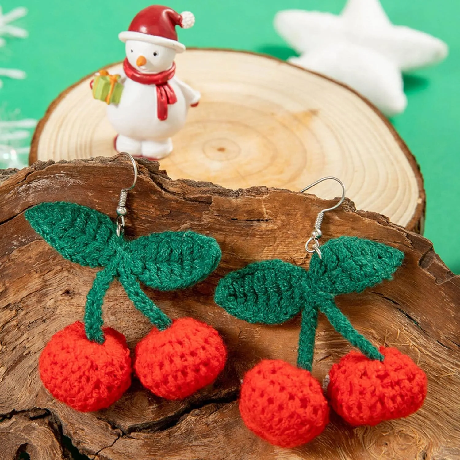Cherry Earrings 3D Cherry Earrings for Women Dangle Red Earrings for Women Cute Fruit Earrings Red Decorations Dress for Her