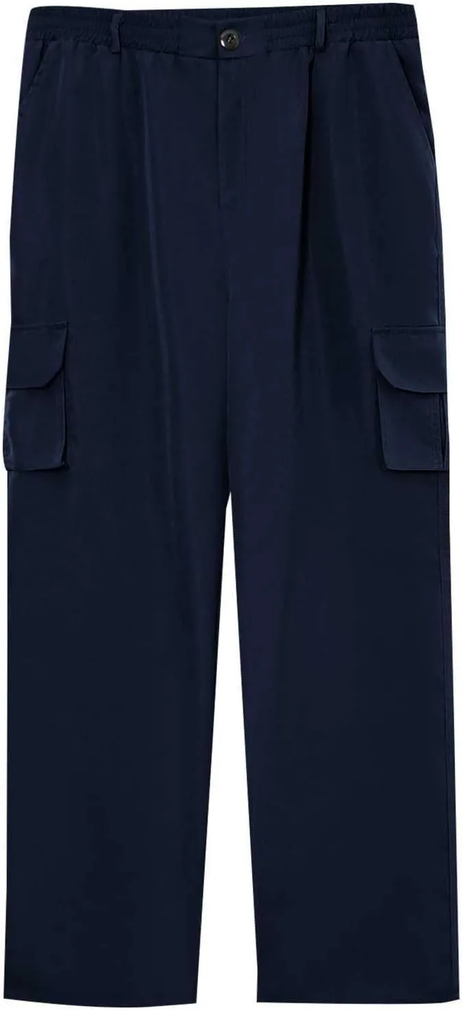 Chinos Pants Men Slim Fit Cargo Pants Stretch Relaxed Fit Jogger Sweatpants Straight Fit Hiking Work Pants w/Pockets