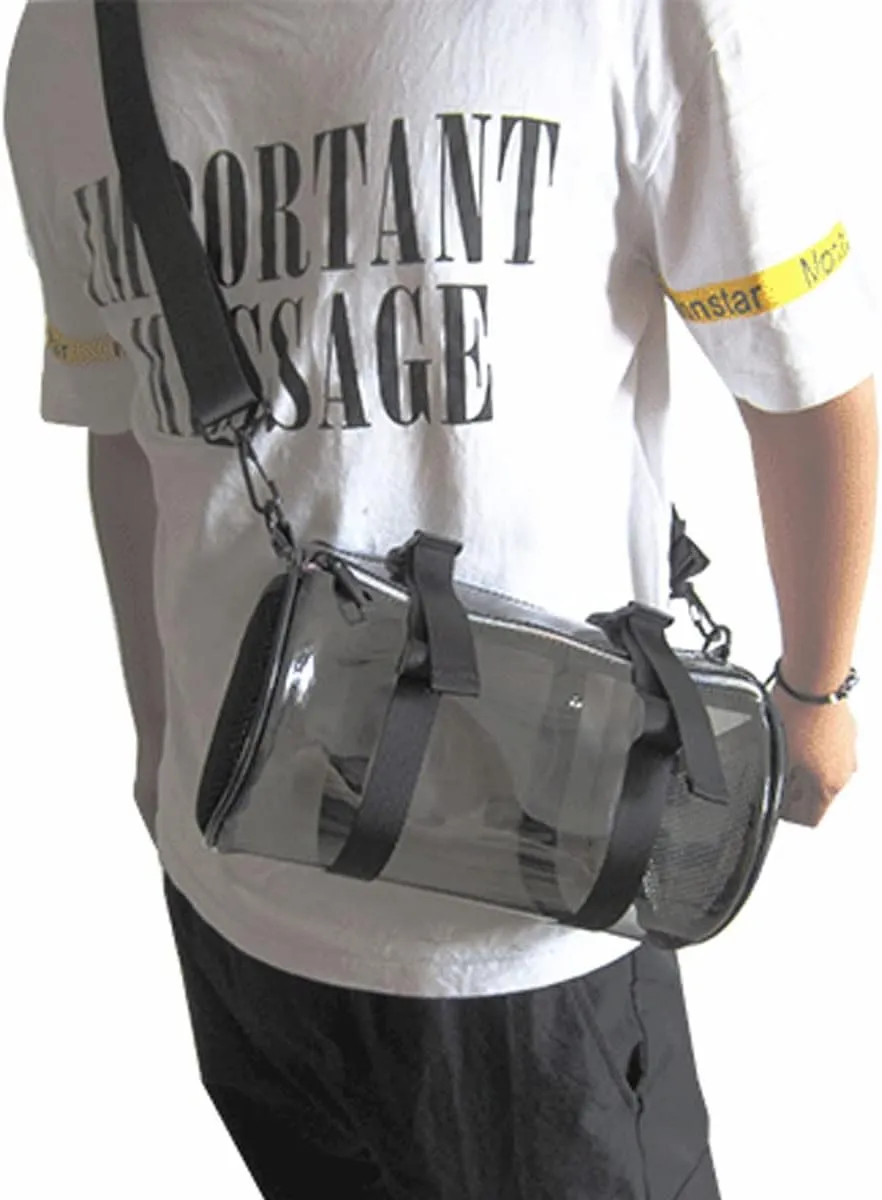 Clear Jelly Shoulder Bag for Men & Women PVC Laser Crossbody Bag Cylinder Transparent Satchel Fashion Purse