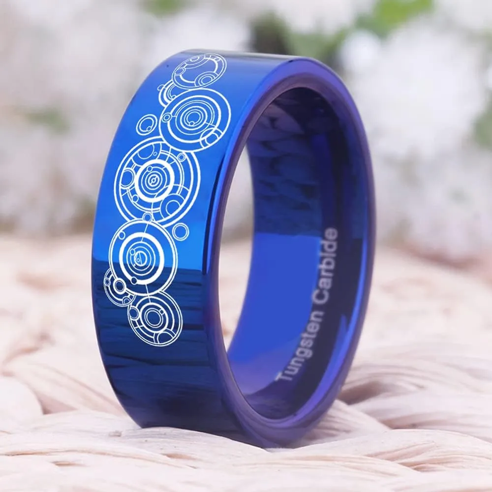 CLOUD DANCER Doctor Who Brand Tungsten Carbide Ring - for Men Women Wedding Ring and Engagement Ring-Free Customized Engraving