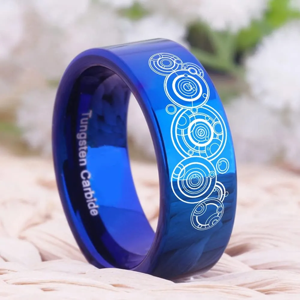 CLOUD DANCER Doctor Who Brand Tungsten Carbide Ring - for Men Women Wedding Ring and Engagement Ring-Free Customized Engraving