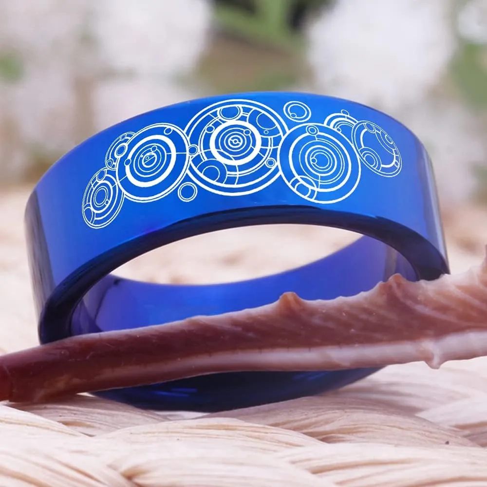 CLOUD DANCER Doctor Who Brand Tungsten Carbide Ring - for Men Women Wedding Ring and Engagement Ring-Free Customized Engraving