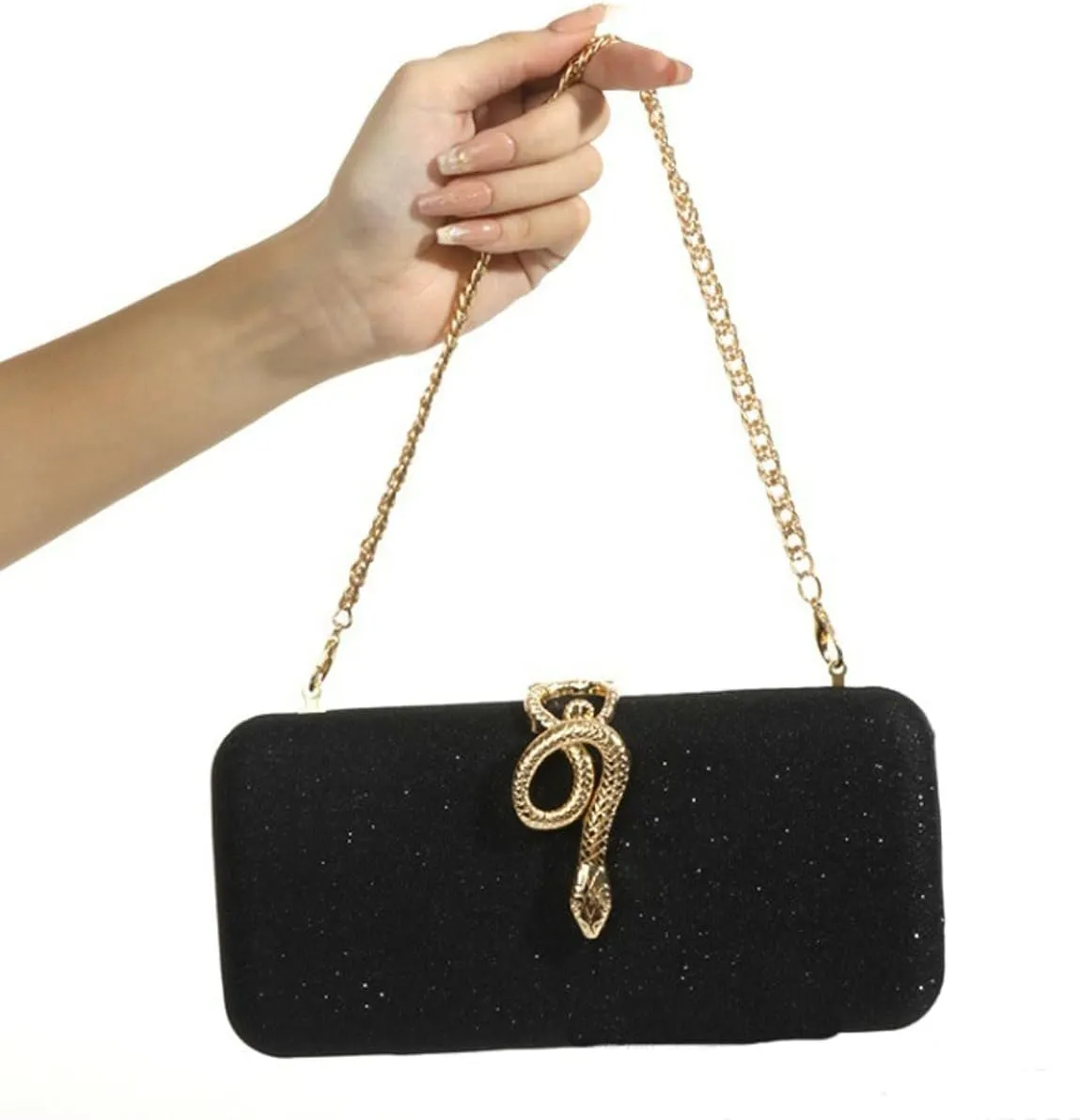 Clutch Purses Women Snake Buckle Sparkly Evening Handbag Formal Cute Evening Clutch Bag for Prom Wedding Party 2025