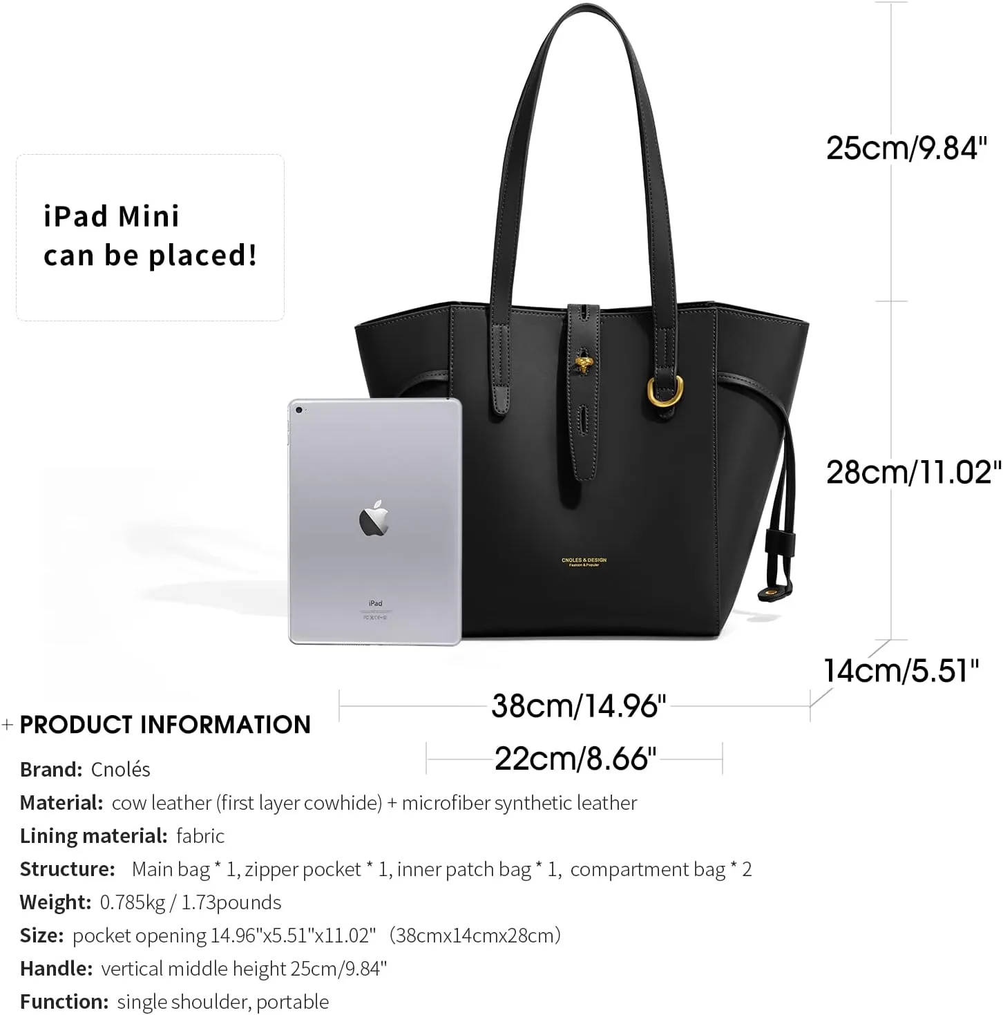 Cnoles Women Purse And Handbags for Women Tote Shoulder Crossbody Satchel Hobo Bags Purse Designer Handbags Genuine Leather