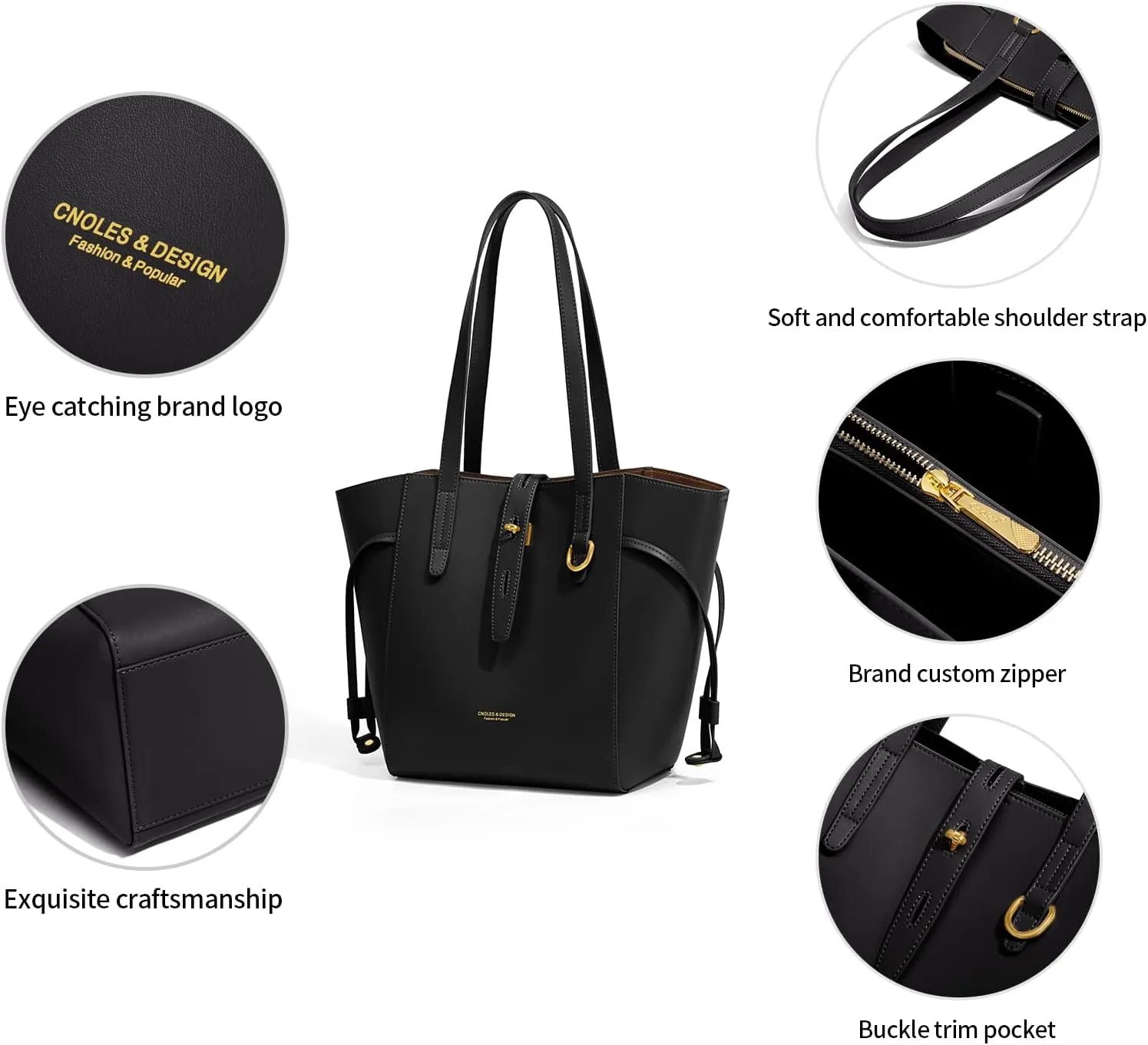 Cnoles Women Purse And Handbags for Women Tote Shoulder Crossbody Satchel Hobo Bags Purse Designer Handbags Genuine Leather