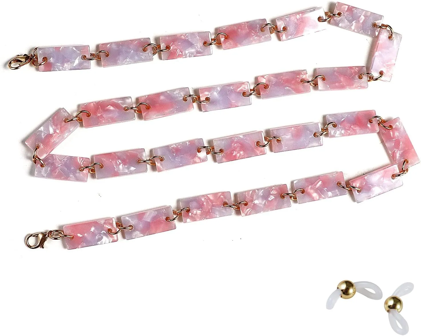 COLORFUL BLING Tortoise Shell Mask Holder Lanyard Acrylic Mottled Sunglasses Eyeglass Chain Necklace Retainer Strap