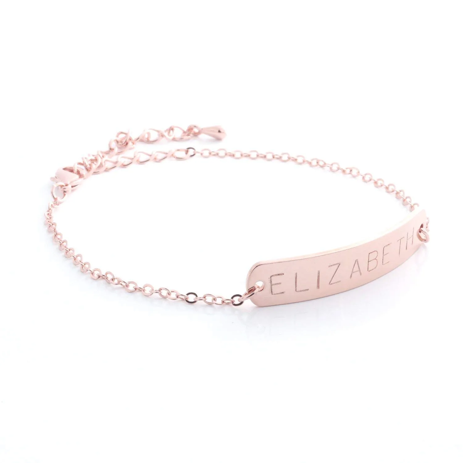 Custom Name Bar Bracelet Gold Silver Rose Gold Plated Personalized Gift Bracelet with Symbol