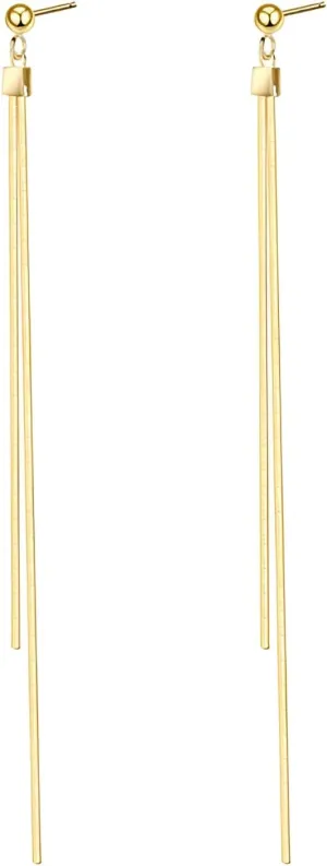 Dainty Dangle Drop Minimalist Gold/Silver Earrings for Women