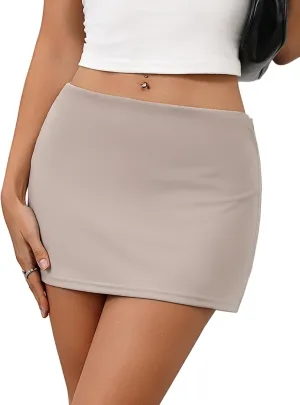 Danysu Stretchy Mini Skorts Mid Waist Skirt with Shorts Side Slit 2025 Sports Daily Going Out Outfits