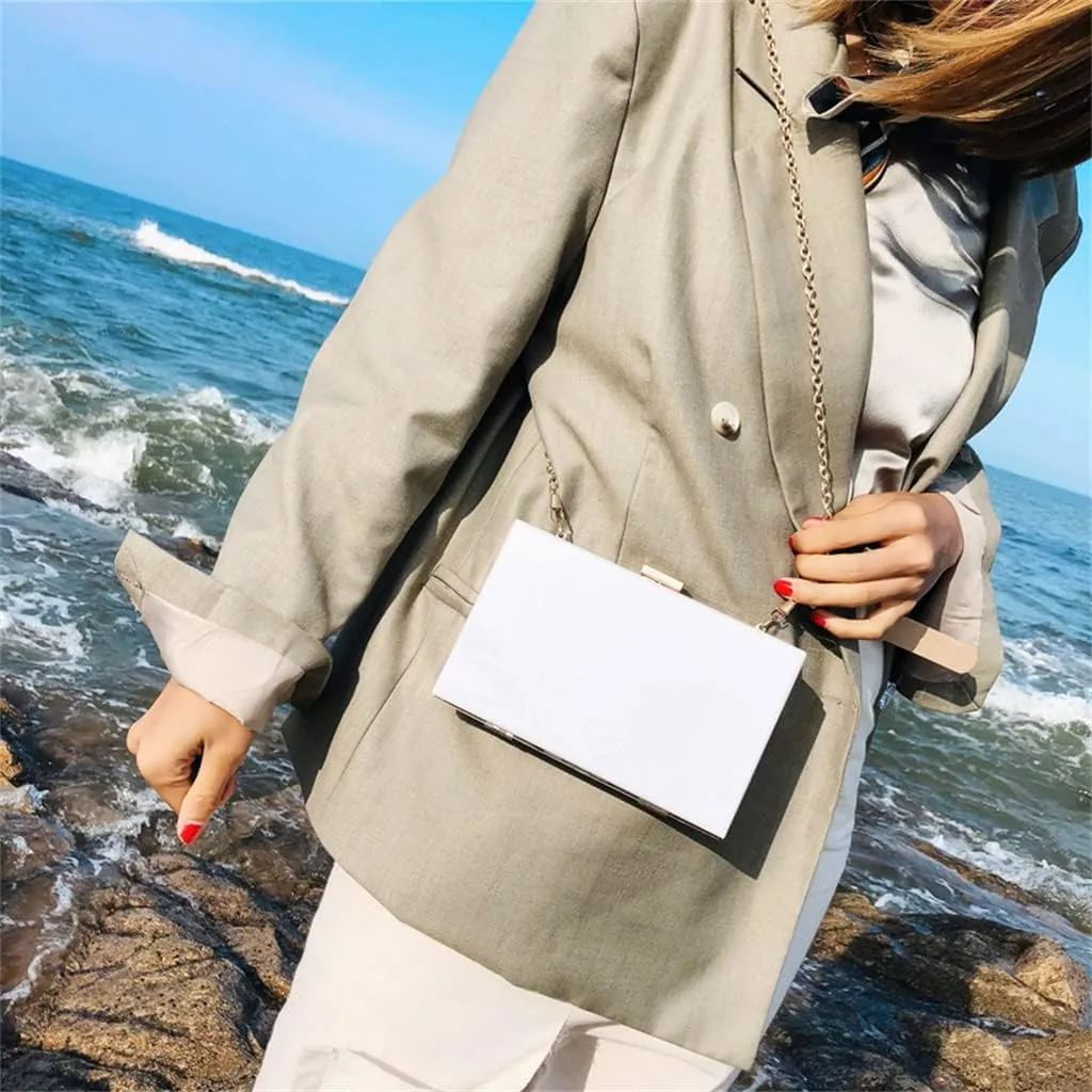 Female Acrylic Box Transparent Cross-body Mini Banquet Holding Dinner Bag Women