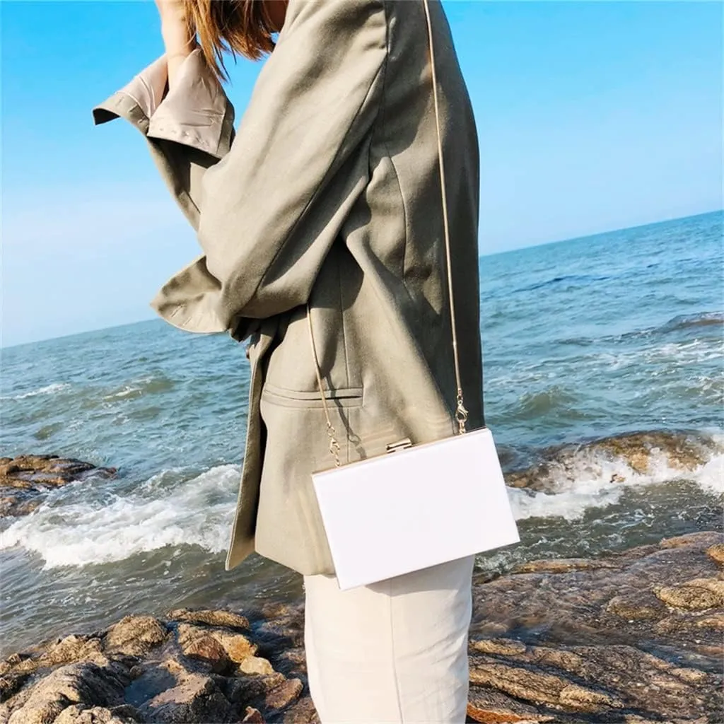 Female Acrylic Box Transparent Cross-body Mini Banquet Holding Dinner Bag Women