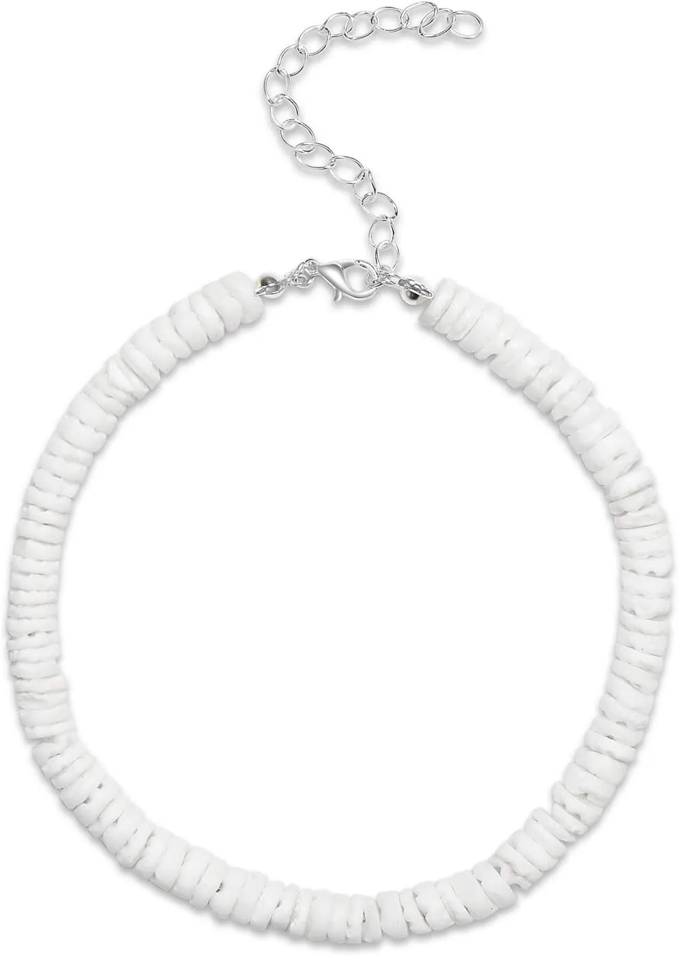 Fesciory Puka Shell Anklet for Women Summer Natural Cowrie Adjustable Ankle Bracelet, Handmade Boho Hawaiian Beach Seashell Jewelry