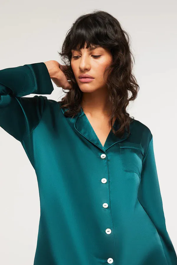 Fine Finishes Silk Pyjama Emerald