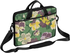Floral Classic Style Laptop Shoulder Bag Tablet Computer Notebook Sleeve Messenger Bags Carrying Case with Strap Briefcase Tote for 14 15 in Laptops