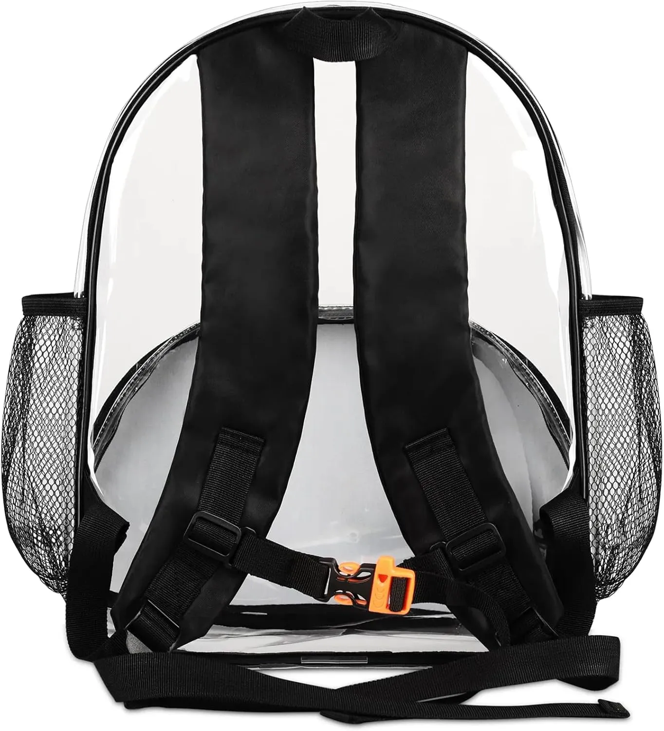 Food French Fries Clear Backpack Heavy Duty PVC Transparent Backpacks See Through Bag for Stadium Events Concert Work Travel Clear Bags