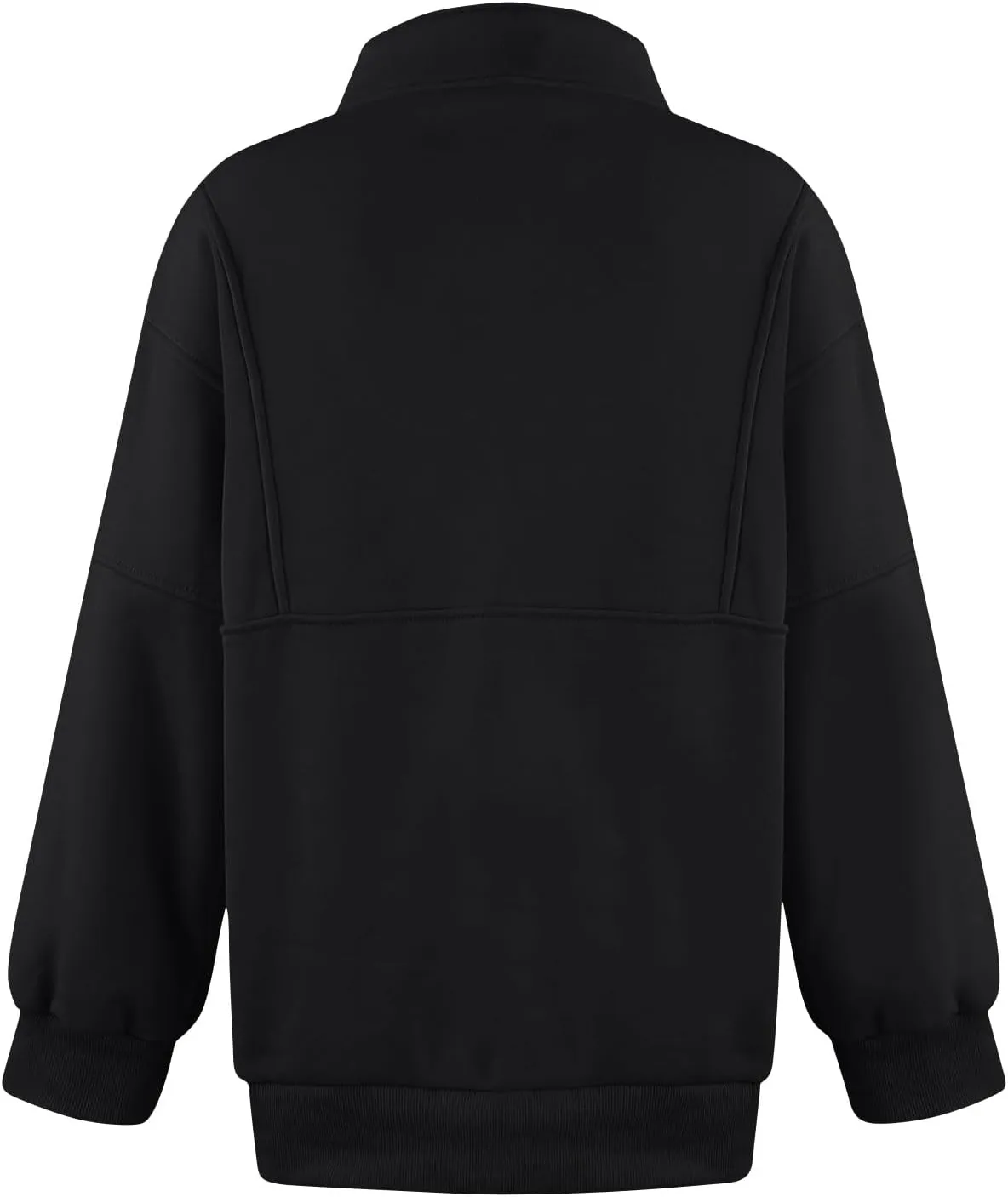 Funnel Neck Half Zip Sweatshirt Women Oversized Thumb Hole Fleece Pullover Lightweight Y2k Zip Up Comfy Hoodie