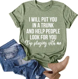 Funny Saying Shirts for Women Crew Neck Short Sleeve Tops Letter Print Going Out Tees Casual Workout Tshirt