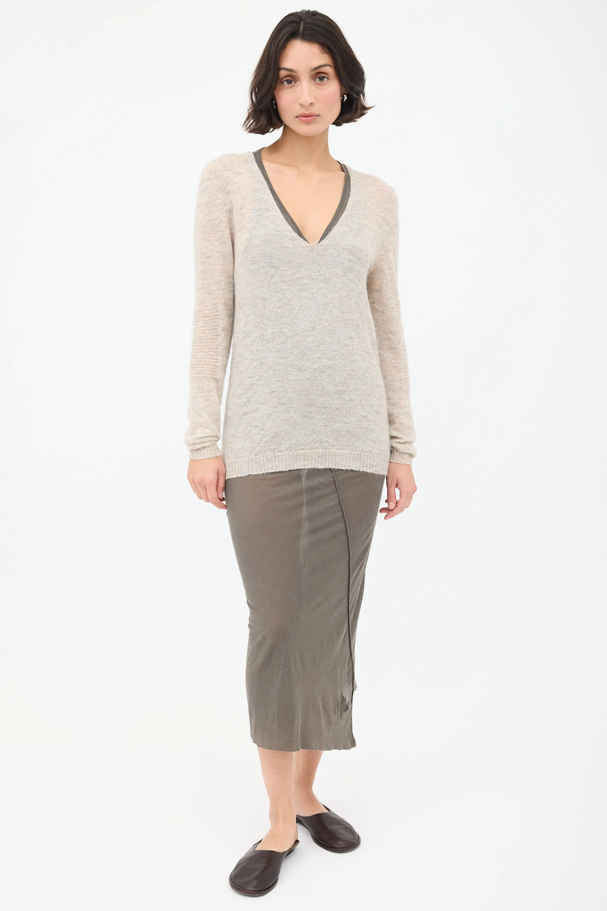 FW 2020 Beige Mohair Performa Sweater