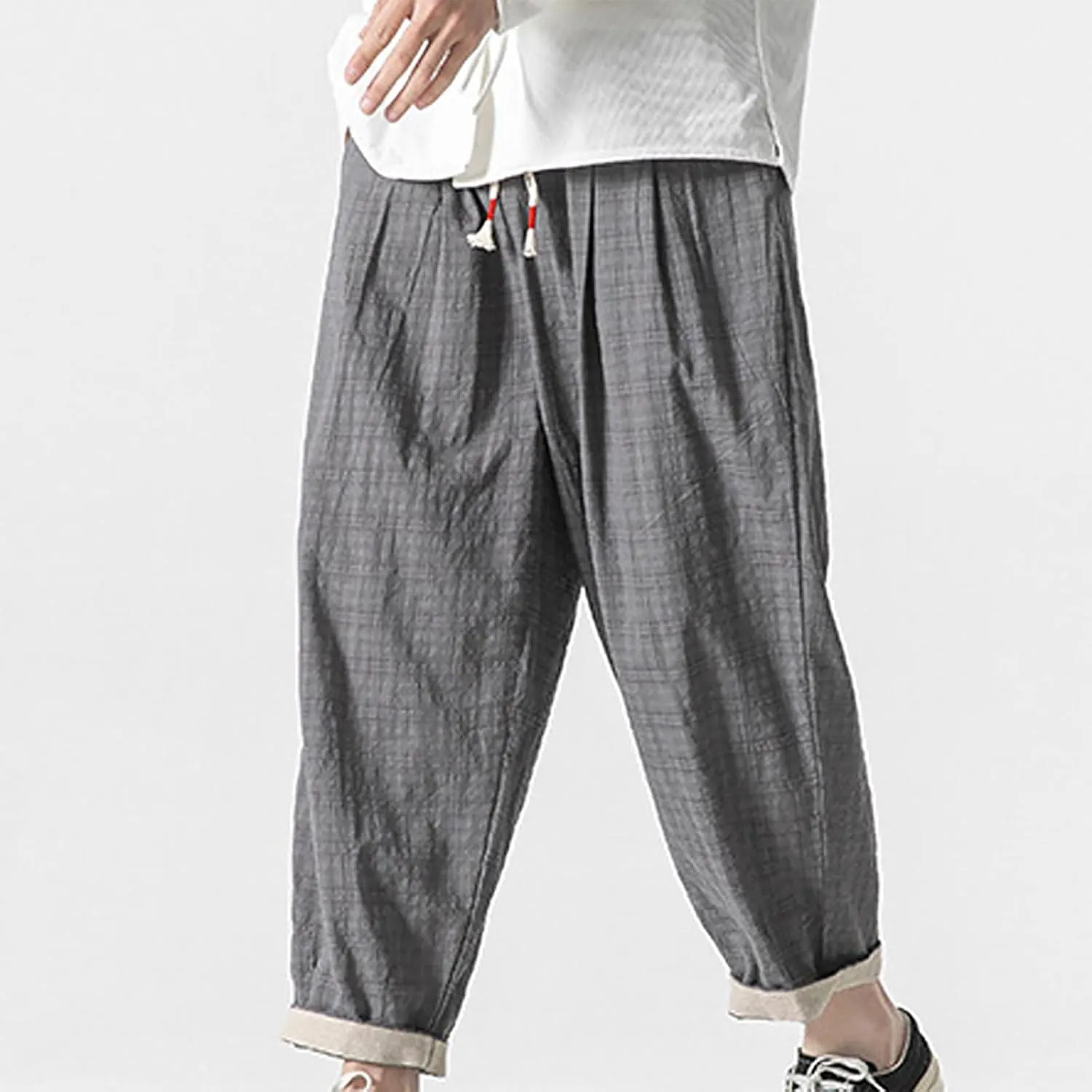 FZVYD Camouflage Pants Mens Casual Elastic Drawstring Cargo Pants Lightweight Relaxed Fit Cotton Workout Sweatpants 2023