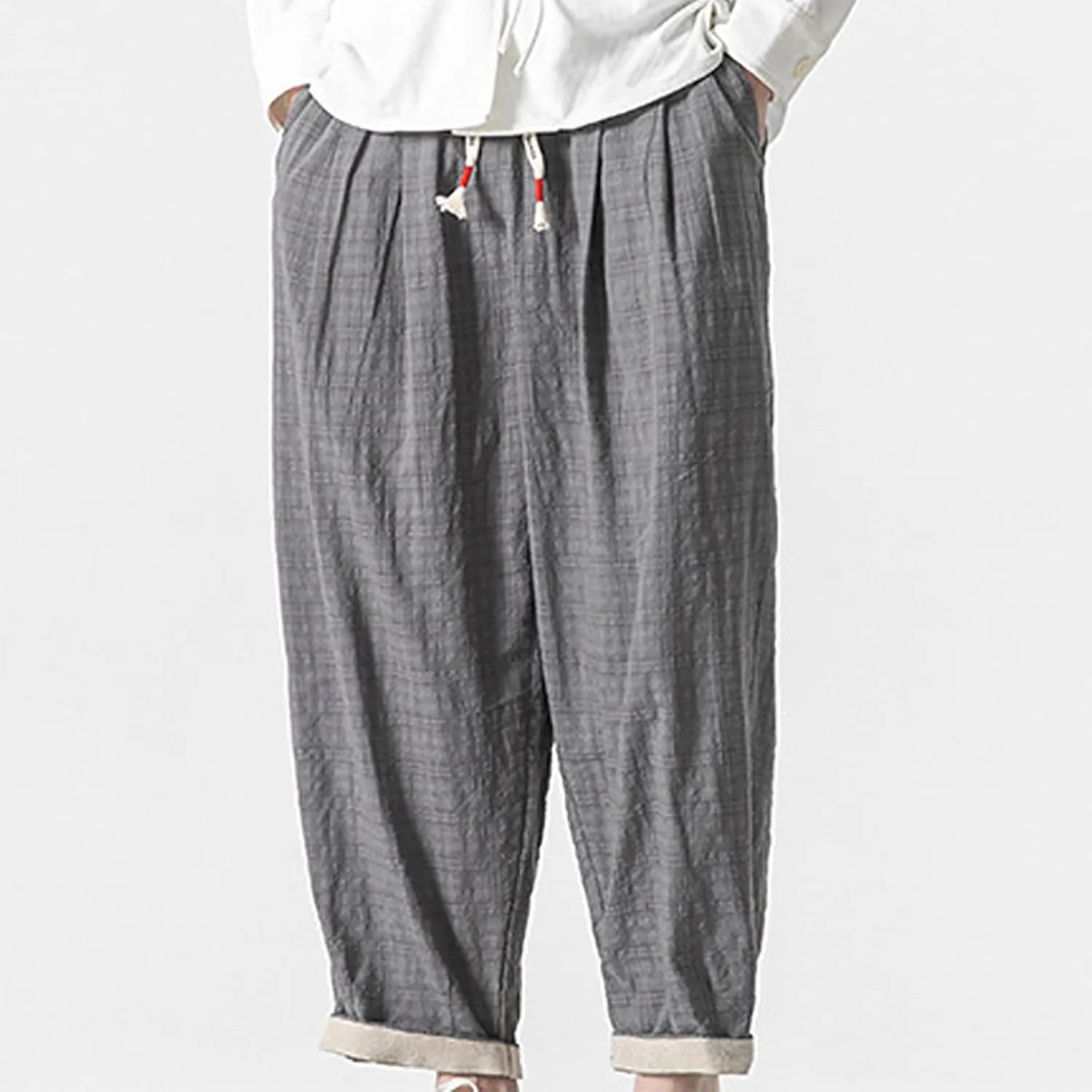 FZVYD Camouflage Pants Mens Casual Elastic Drawstring Cargo Pants Lightweight Relaxed Fit Cotton Workout Sweatpants 2023