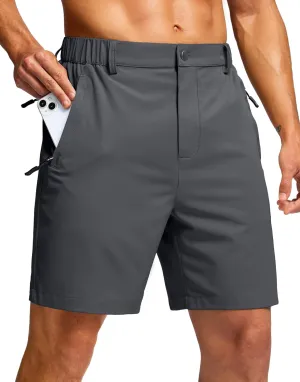 G Gradual Men's Hiking Shorts 7" Lightewight Casual Shorts for Men Quick Dry Stretch Golf Shorts with 3 Zipper Pockets Summer