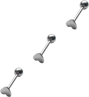 GALPADA Body Heart Tongue Tongue Bars Tongue Studs Piercings Jewelry Body Jewelry Body Supplies Barbell Heart