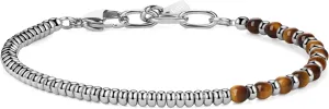 GAVU Men's Crystal Beaded Bracelet, Red Jasper Turquoise Tiger Eye Bracelet for Men