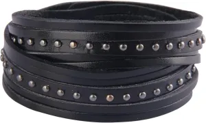 GelConnie Punk Leather Cuff Bracelet Adjustable Straps Wrap Bracelets Arm Armor Cuff Gothic Leather Wristbands for Men, Women