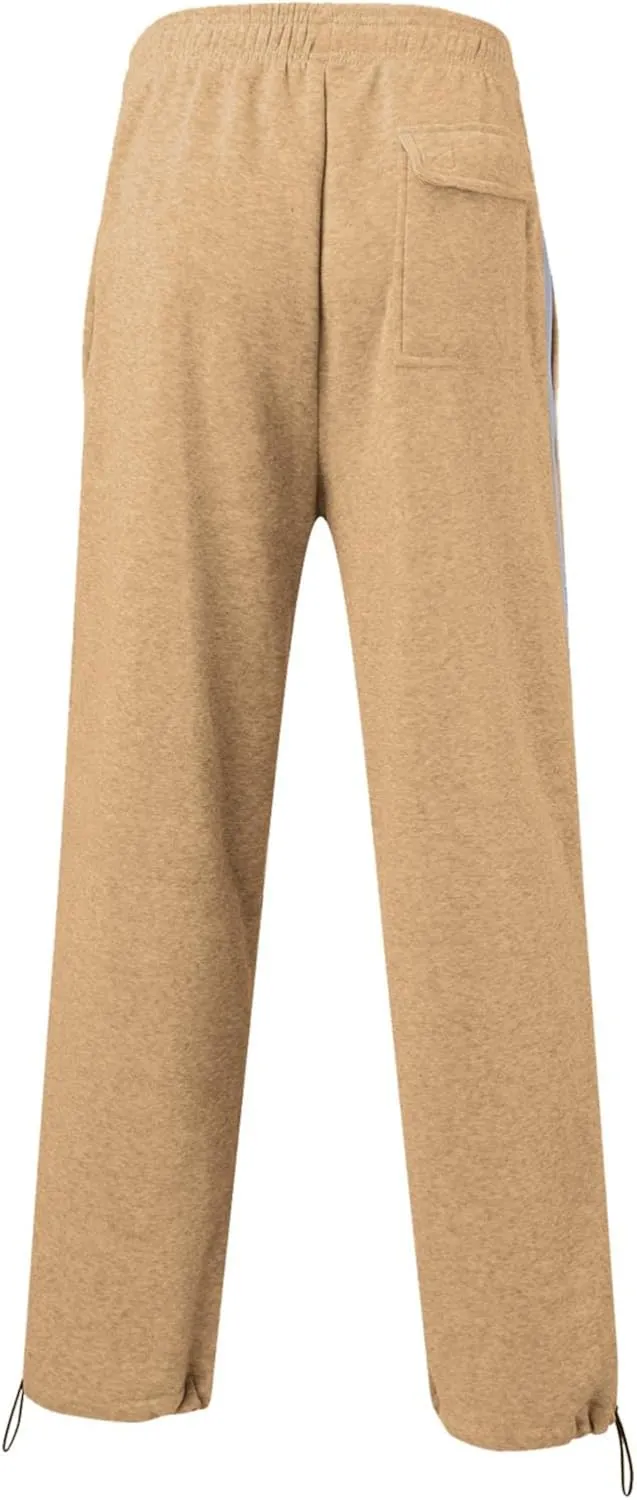 GIERIDUC Men's Twill Relaxed Fit Cargo Pant Wide Leg Tracksuit Bottoms Mens Fashion Dress Pants Black and White Leggings