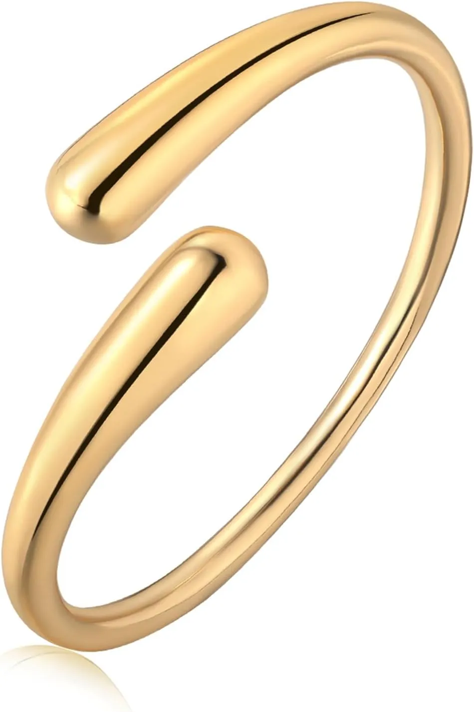 Gold Cuff Bangle Bracelets for Women Teardrop Chunky Bracelet Open Cuff Bracelet 18K Gold Plated Bangle Bracelets Thick Gold Bracelet