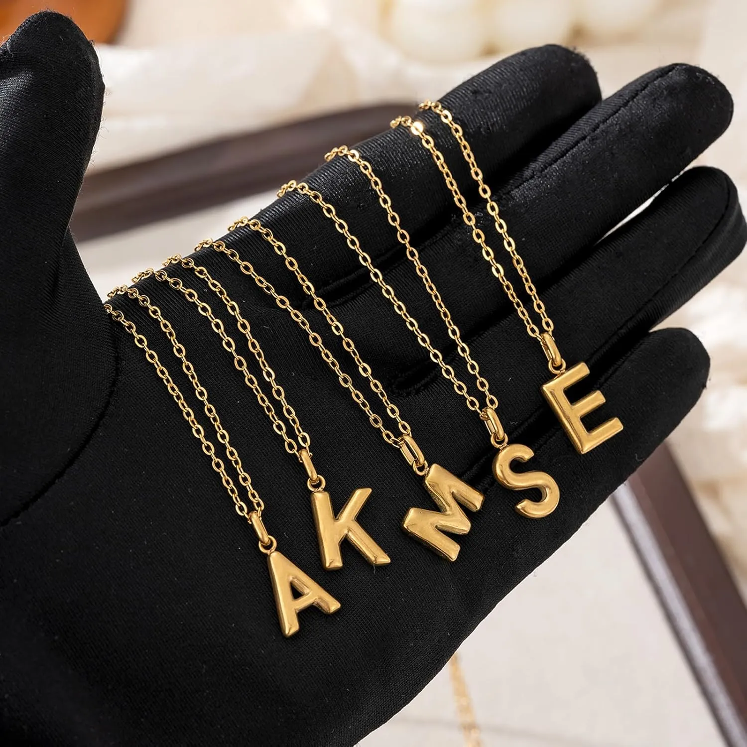 Gold Initial Necklaces for Women,18K Gold Plated Layered Initial Necklace Gold Letter Choker Necklace Trendy Stuff Personalized Gifts for Women