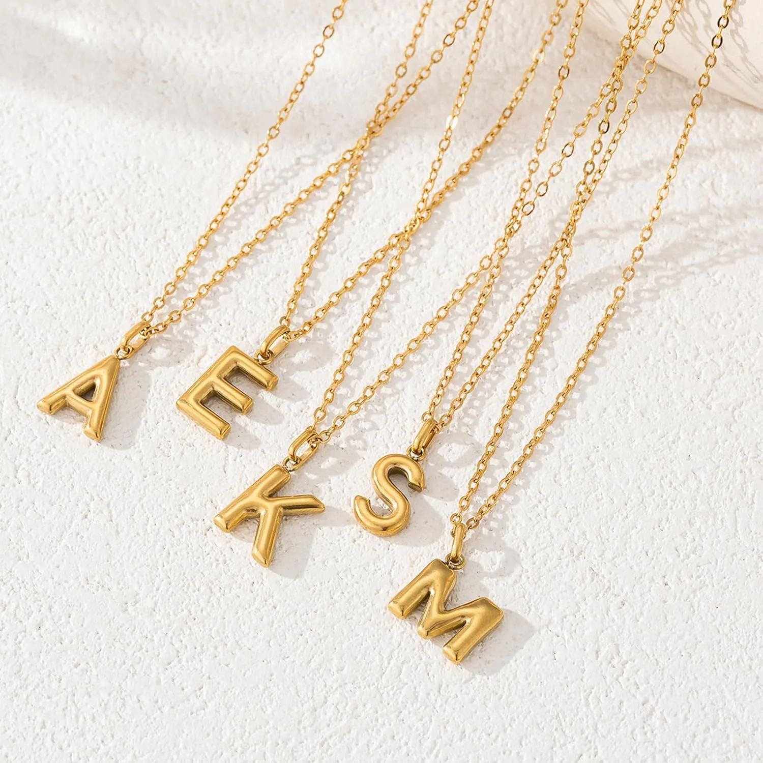 Gold Initial Necklaces for Women,18K Gold Plated Layered Initial Necklace Gold Letter Choker Necklace Trendy Stuff Personalized Gifts for Women
