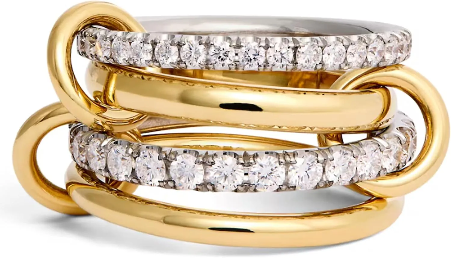 Gold Stackable Rings for Women Dainty Stackable 14K Gold Plated Cubic Zirconia Rings Non Tarnish Stackable Gold Knuckle Rings for Women Set Gifts (Size:78)