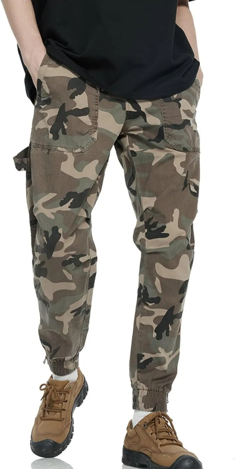 Golf Pants Men Stretch Relaxed Fit Casual Sweatpants Classic Tactical Pants Multi Pockets Twill Sport Hiking Pants