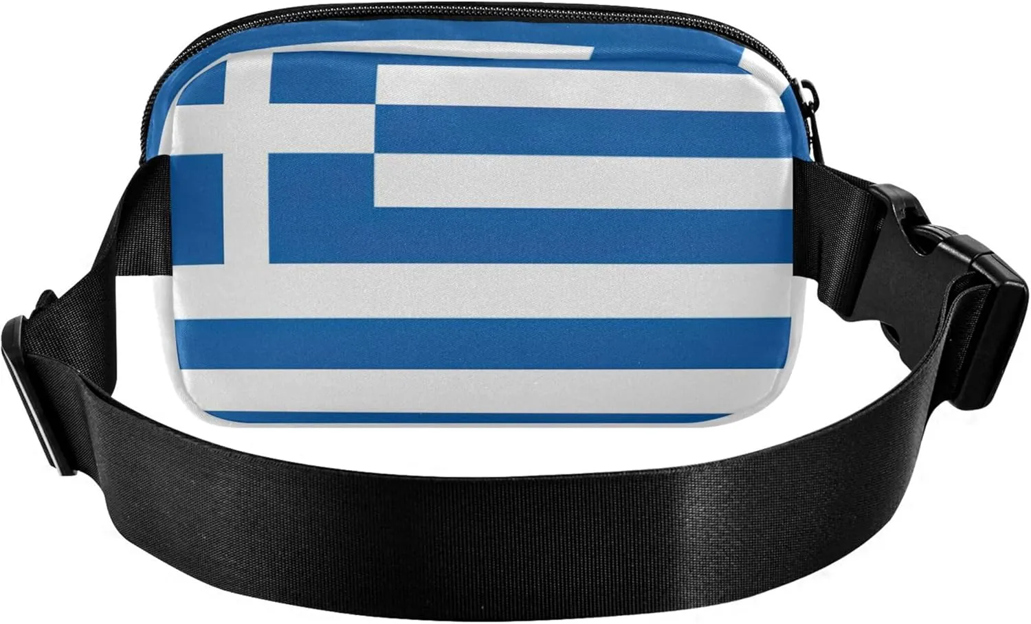 Greece Flag Fanny Packs for Women Waterproof Hip Pouch Belt Bag Trendy Crossbody Waist Bag