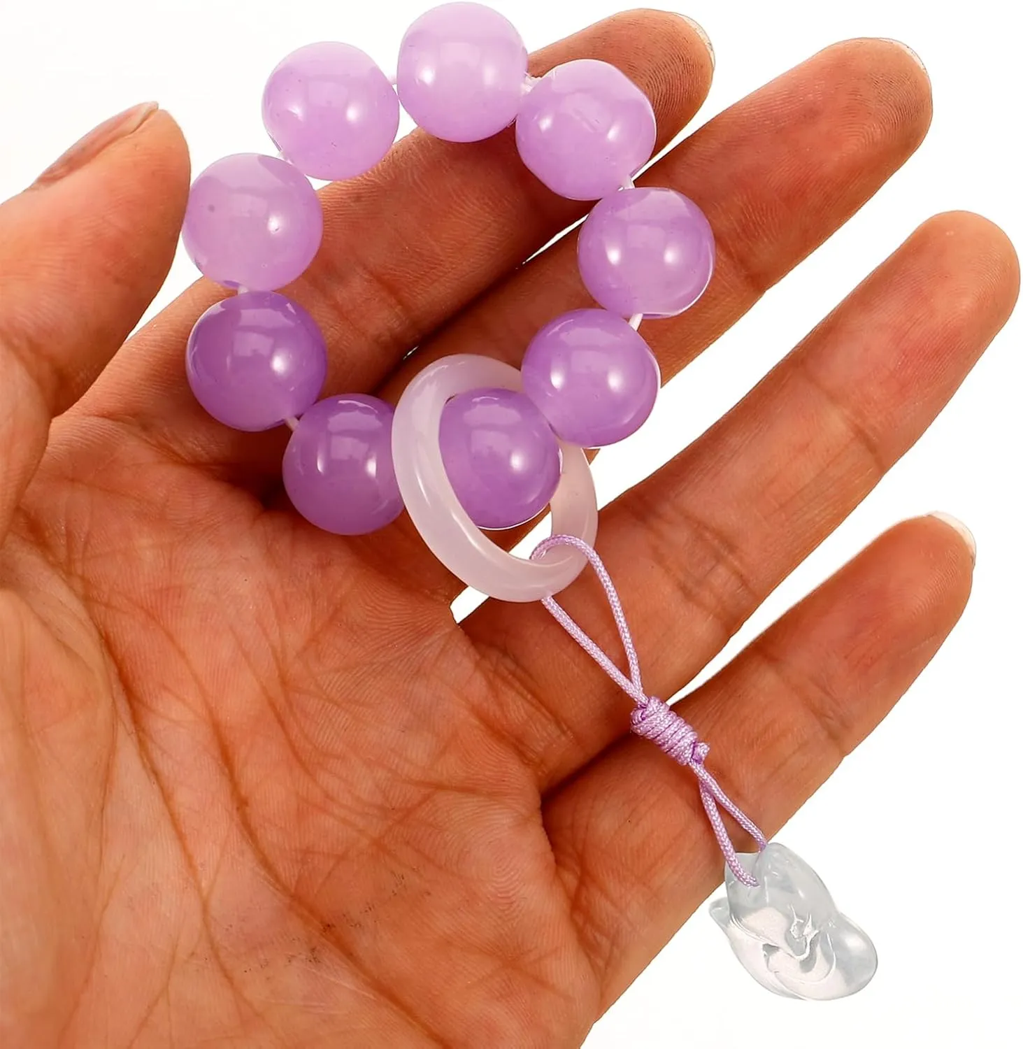 Hand twist bracelet ring rosary women's rosary prayer jewelry prayer jewelry glass