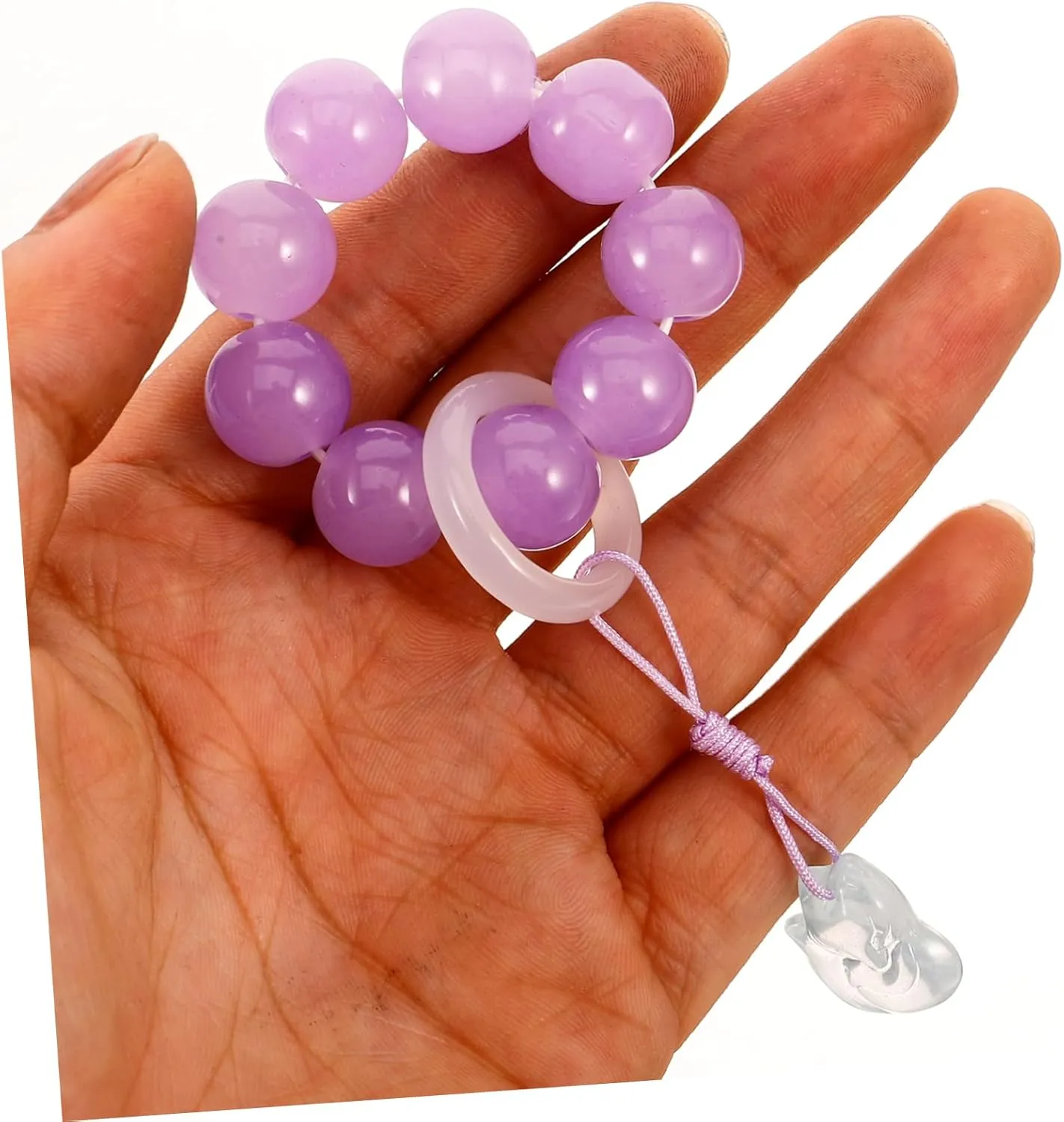 Hand twist bracelet ring rosary women's rosary prayer jewelry prayer jewelry glass
