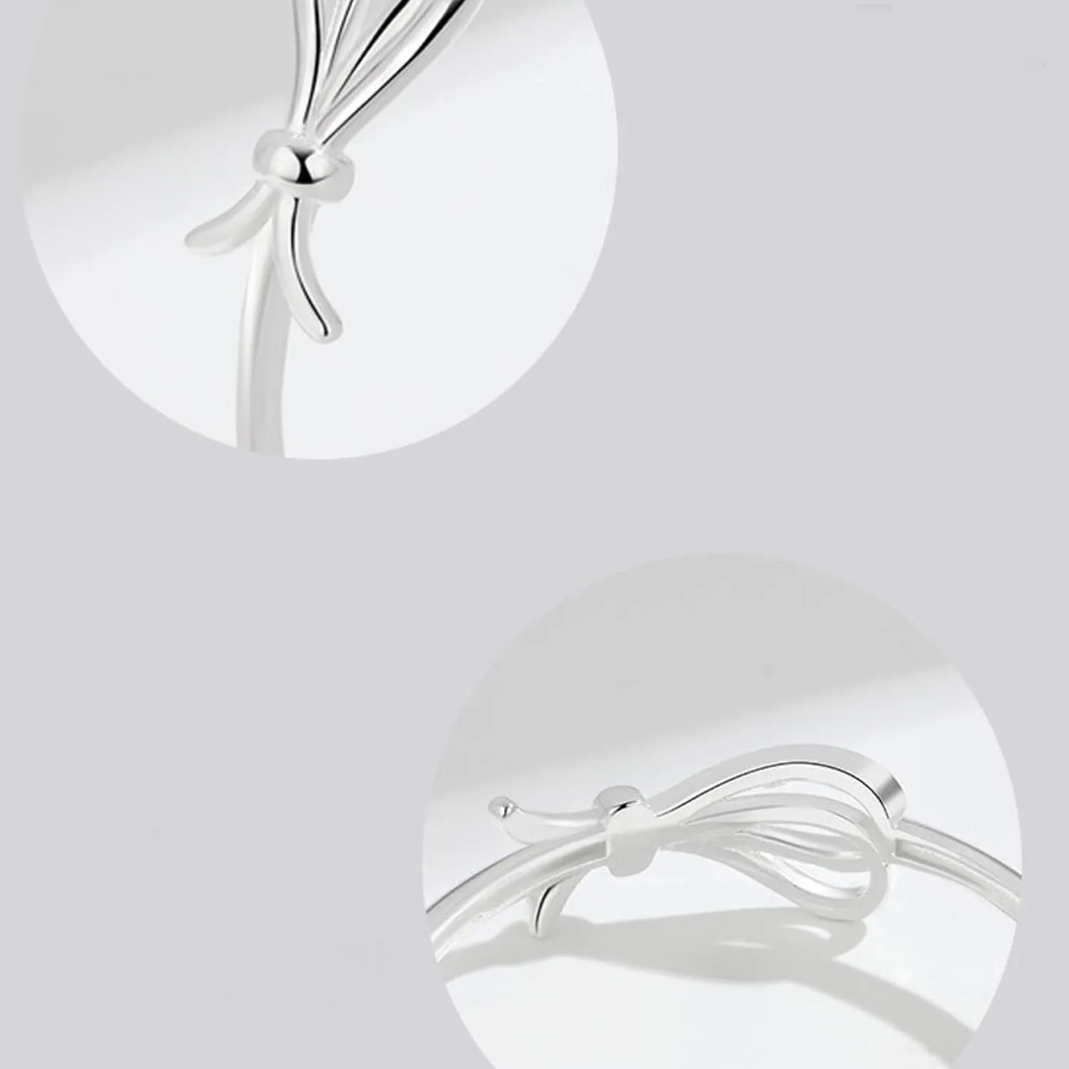 Handmade Bracelets 925 Sterling Silver Cuff Bangle Bracelets Fashion Simple Open Adjustable Bangles for Women