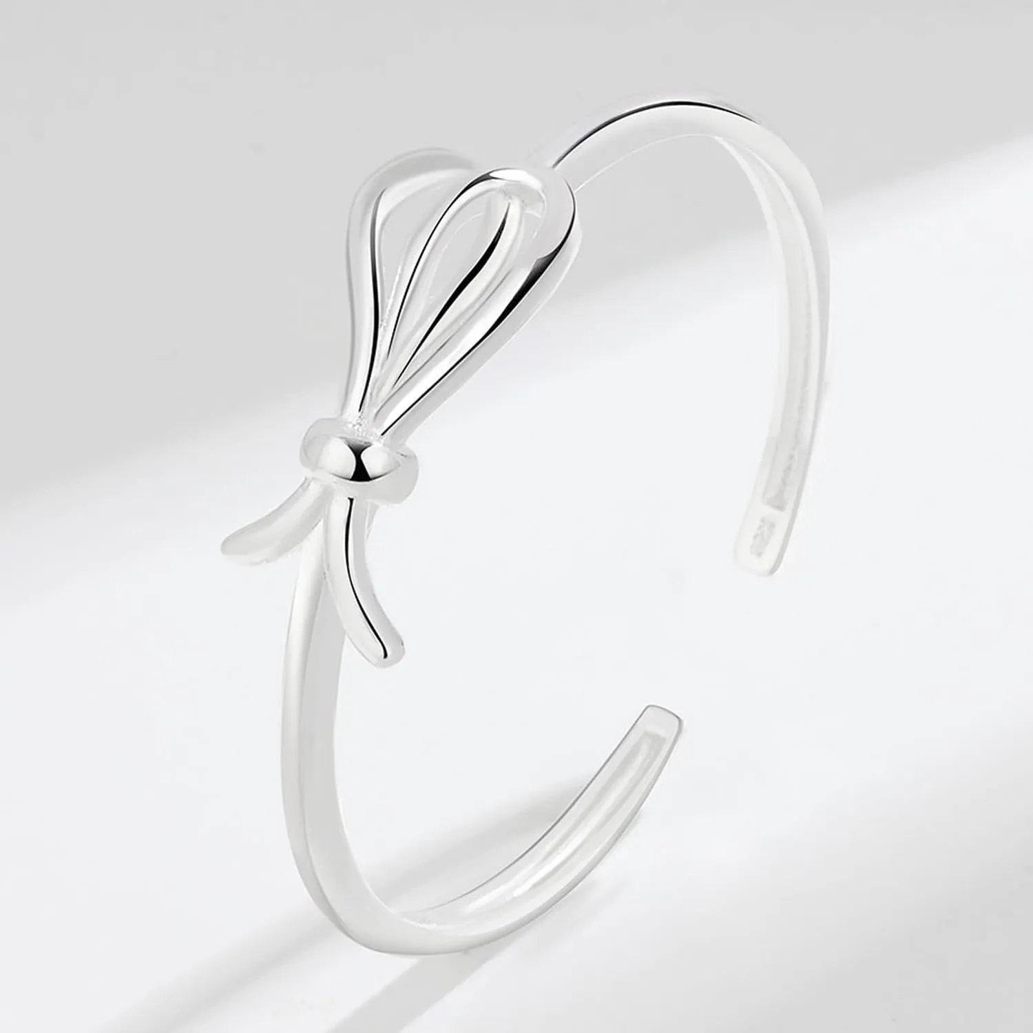 Handmade Bracelets 925 Sterling Silver Cuff Bangle Bracelets Fashion Simple Open Adjustable Bangles for Women