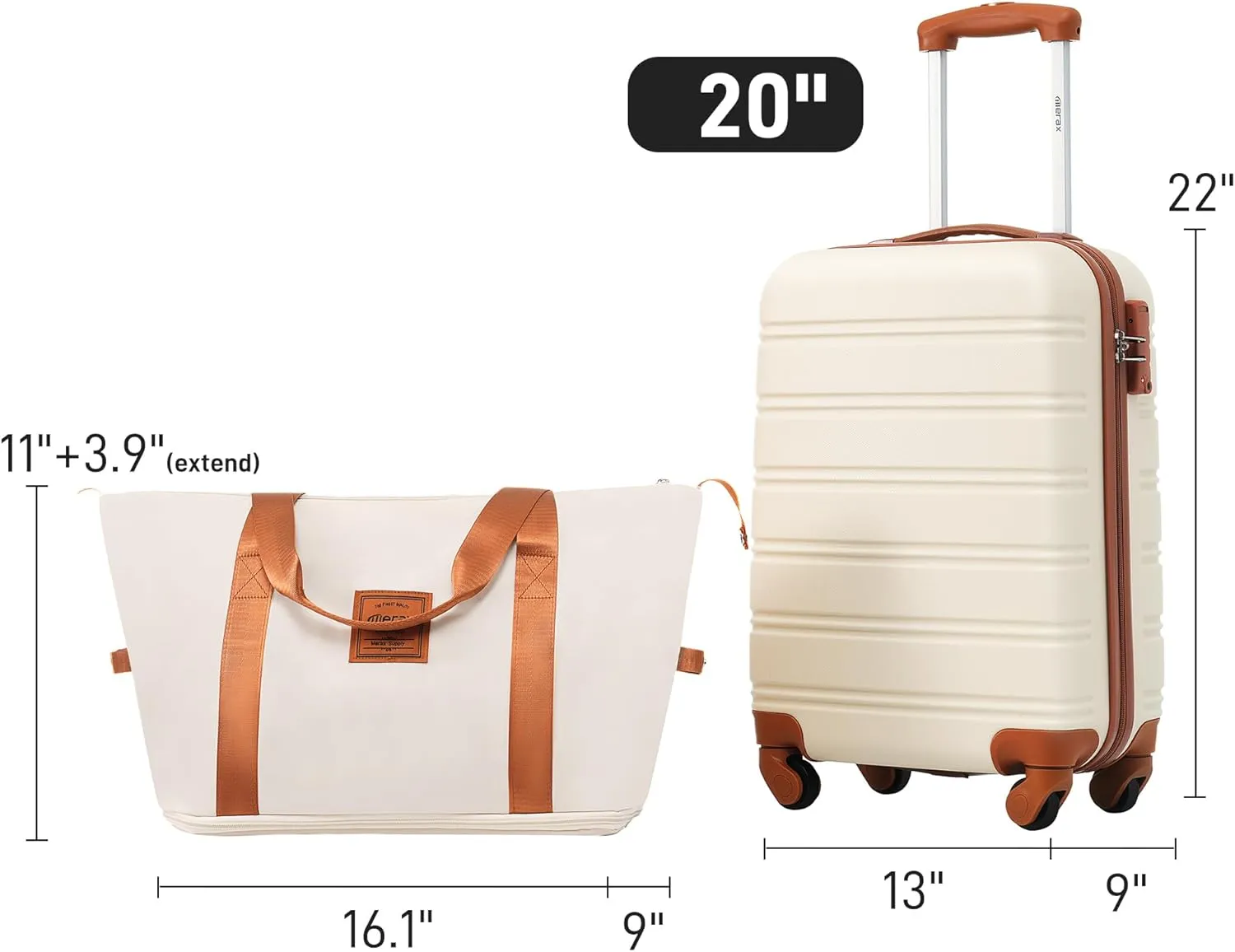 Hardshell Luggage Sets 20inches   Bag Spinner Suitcase with TSA Lock Lightweight