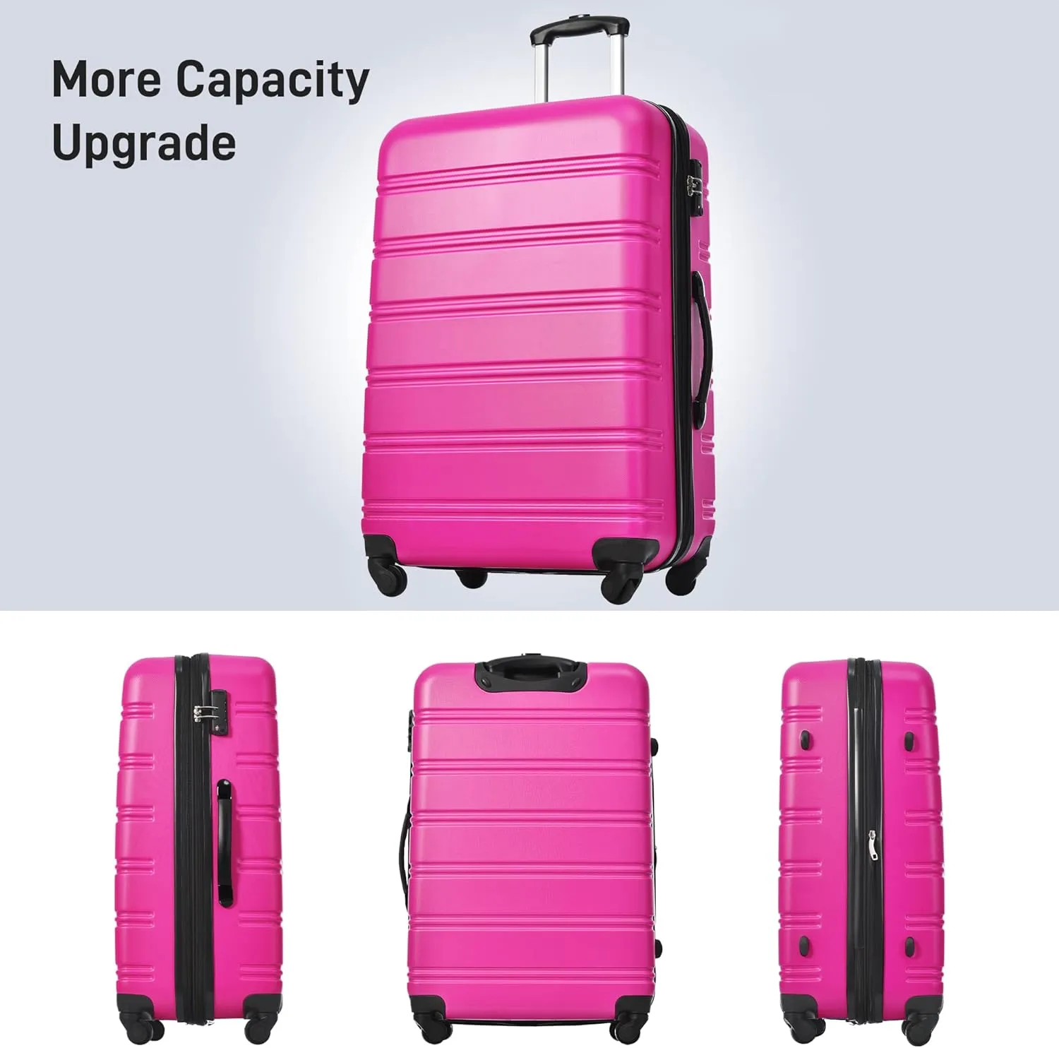 Hardshell Luggage Sets 2Pcs   bag Spinner Suitcase with TSA Lock Lightweight 20"   24"