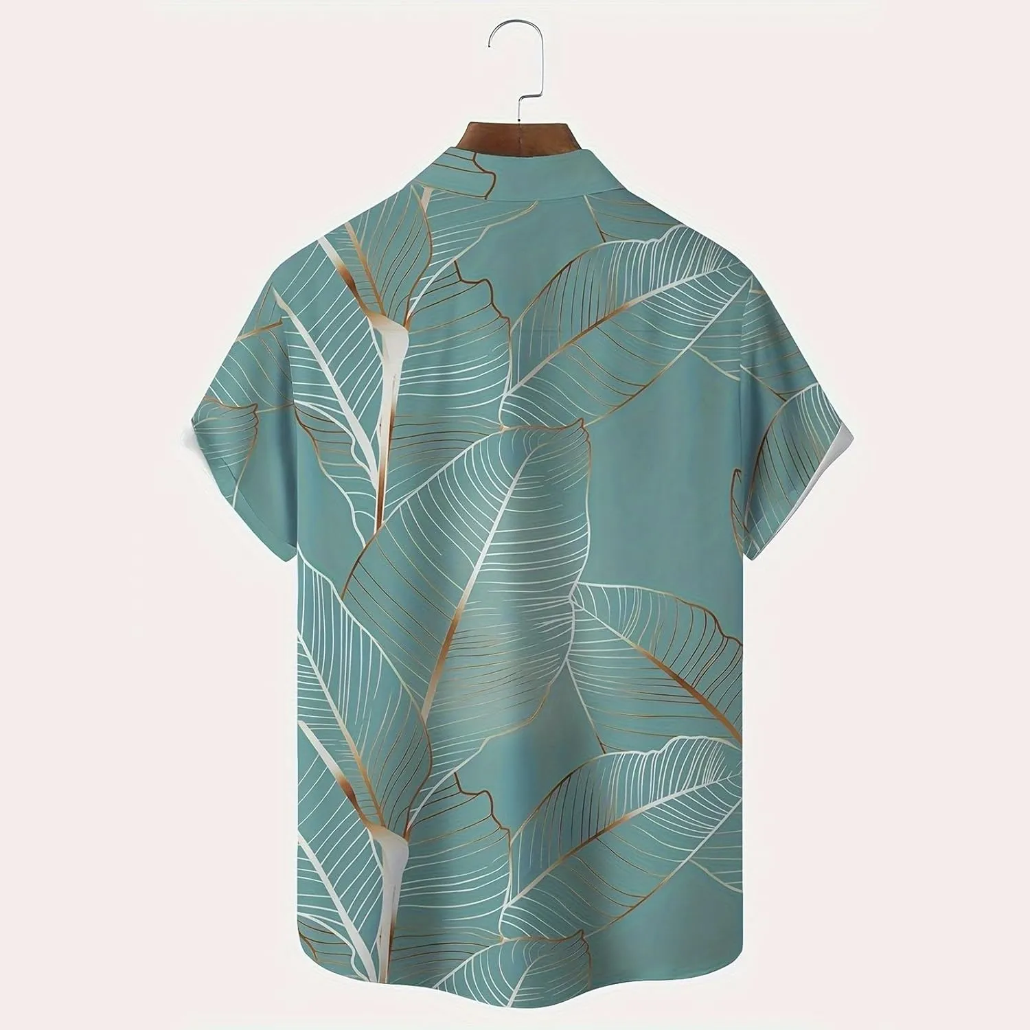 Hawaiian Shirt for Men Button Down Short Sleeve Shirt Casual Summer Beach Blouses Printed Tropical Style Floral