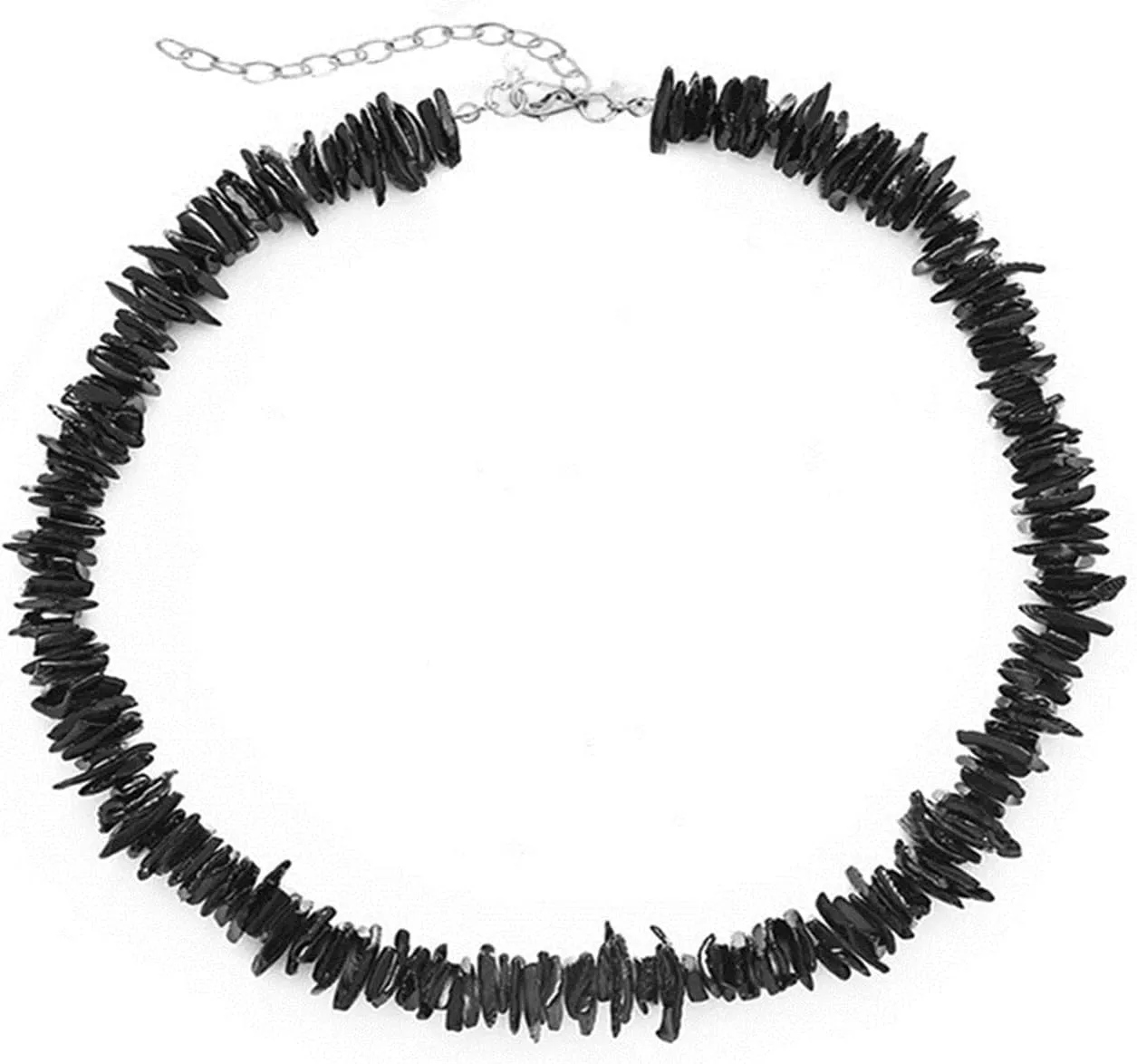 Hawaiian Style Puka Shell Seashell Beaded Choker Necklace Handmade Adjustable Chain Clam Chip Clavicle Necklace for Women Summer Beach Surfer Jewelry