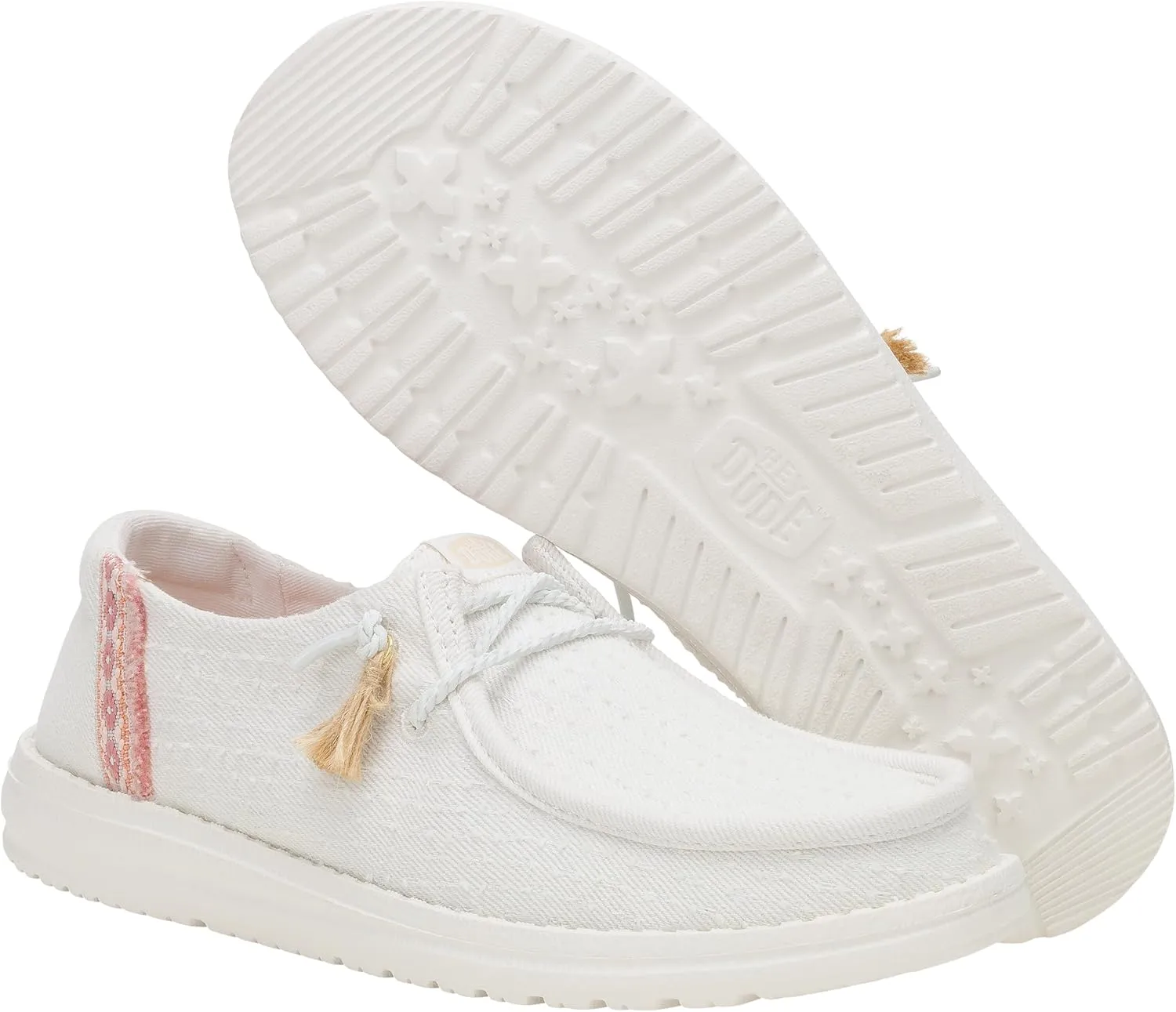 HEYDUDE Wendy Perf Canvas, Women??s Shoes, Women??s Slip-on Loafers, Comfortable & Light-Weight
